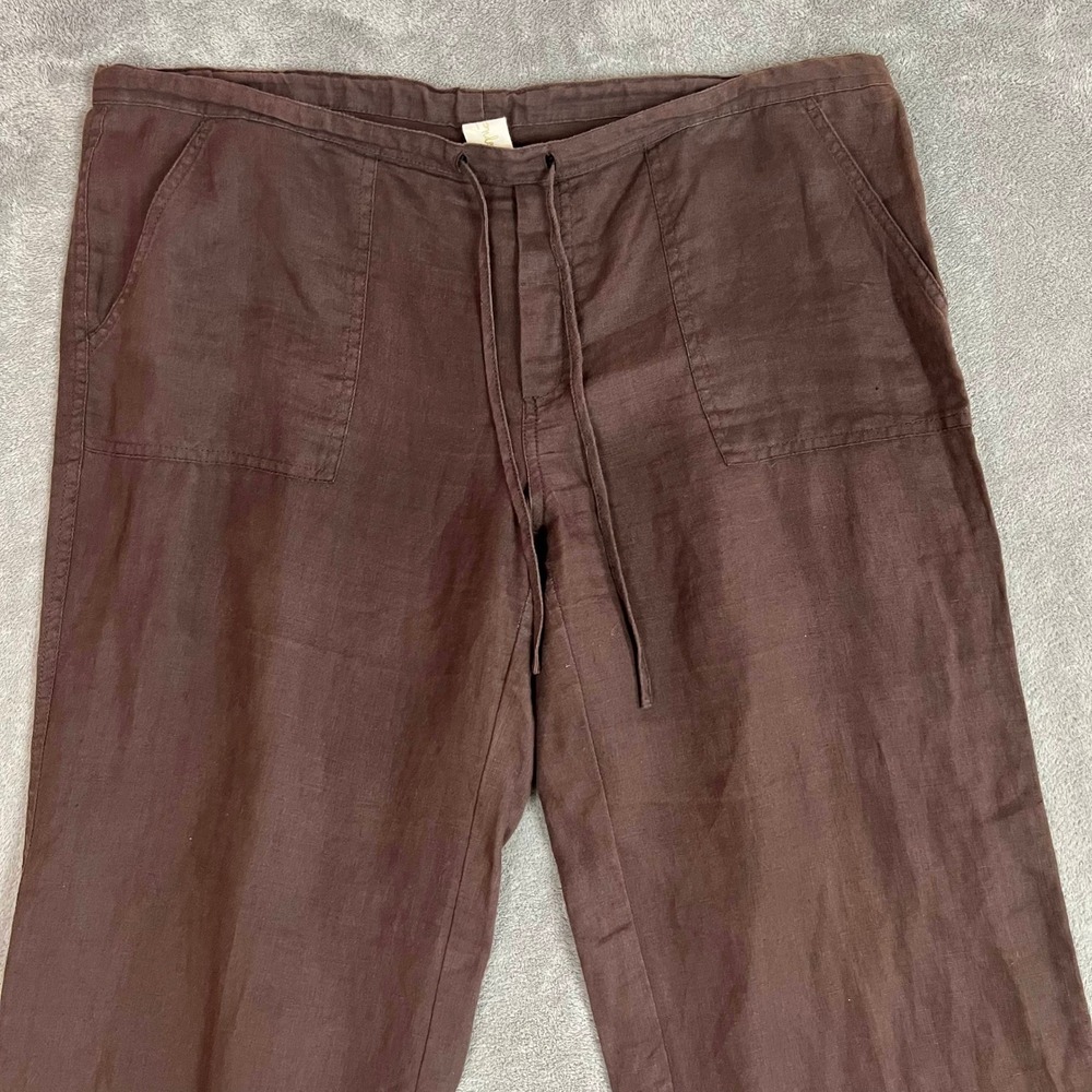 LONDONJEAN Wide Leg Pants in Dark Brown - Picture 2 of 8